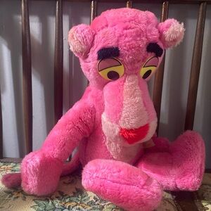 Vintage Pink Panther Plush Stuffed 1964 MIRISCH-GEOFFREY Mighty Star Retro 19”